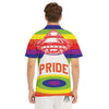 UFO LGBT Pride Rainbow Print Men's Golf Shirts-grizzshop