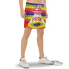 UFO LGBT Pride Rainbow Print Men's Gym Shorts-grizzshop