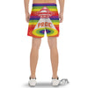 UFO LGBT Pride Rainbow Print Men's Gym Shorts-grizzshop