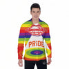 UFO LGBT Pride Rainbow Print Men's Long Sleeve Shirts-grizzshop