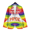 UFO LGBT Pride Rainbow Print Men's Sport Coat-grizzshop