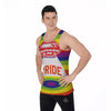 UFO LGBT Pride Rainbow Print Men's Tank Top-grizzshop