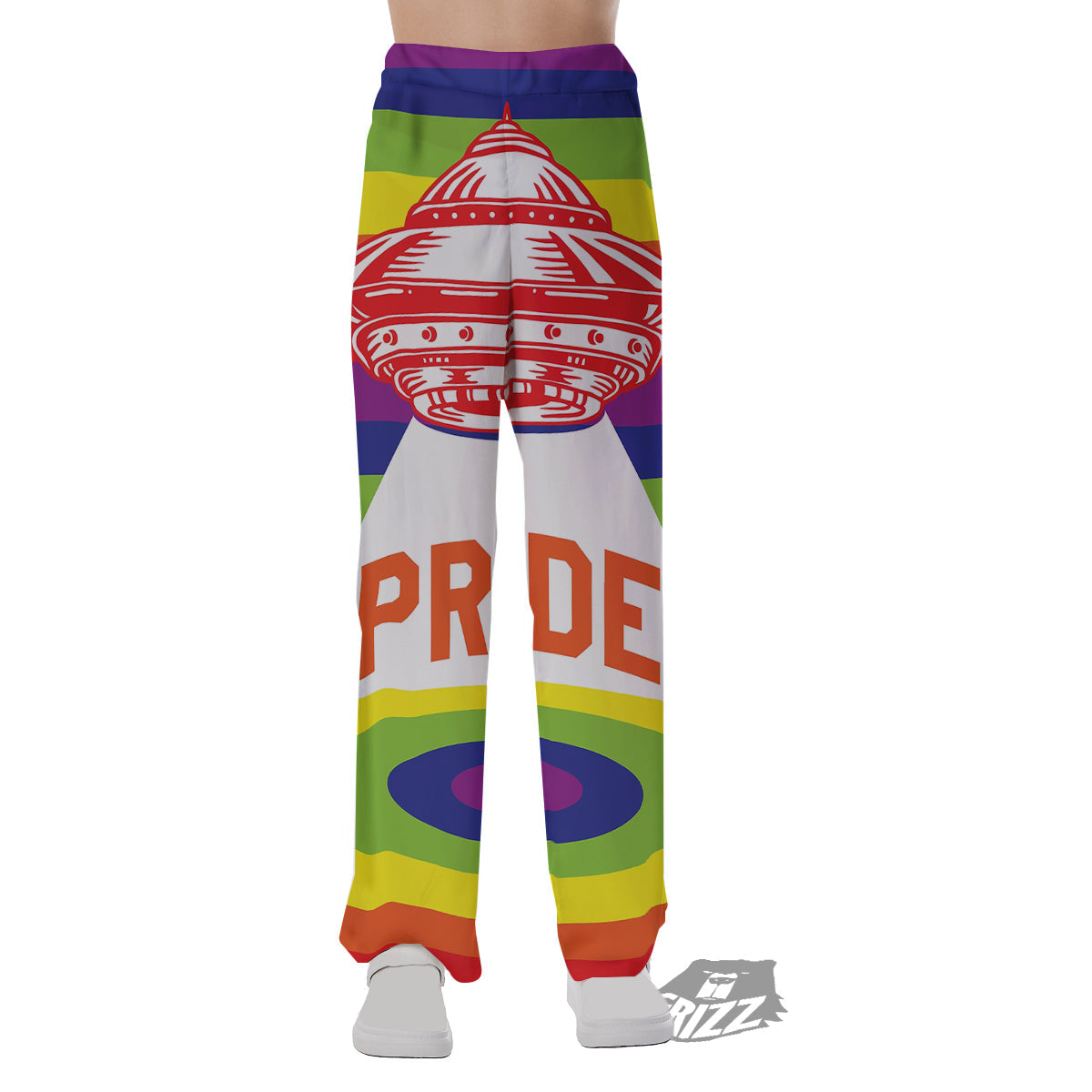 UFO LGBT Pride Rainbow Print Pajama Pants-grizzshop