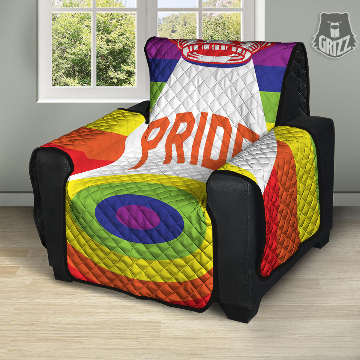 UFO LGBT Pride Rainbow Print Recliner Protector-grizzshop