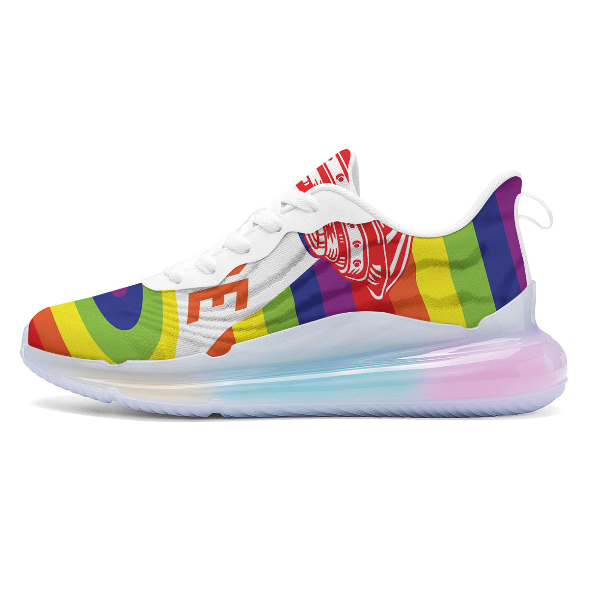 UFO LGBT Pride Rainbow Print Running Sneakers-grizzshop