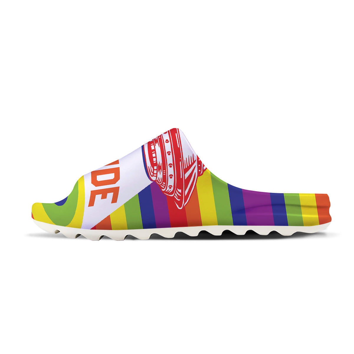 UFO LGBT Pride Rainbow Print Sandals-grizzshop