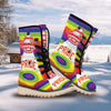 UFO LGBT Pride Rainbow Print Snow Boots-grizzshop