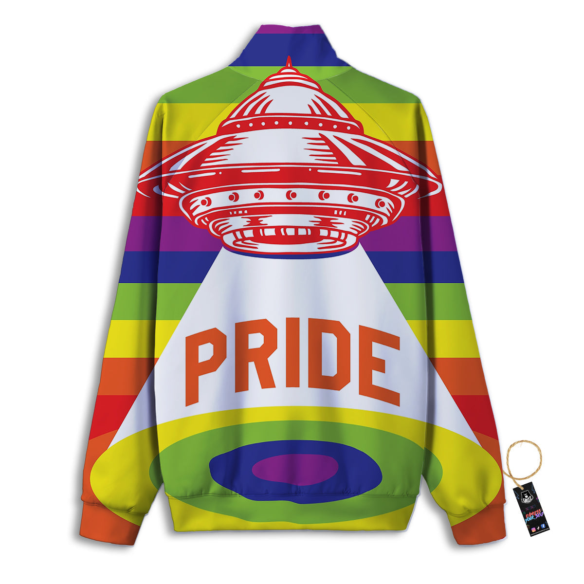 UFO LGBT Pride Rainbow Print Track Jacket-grizzshop