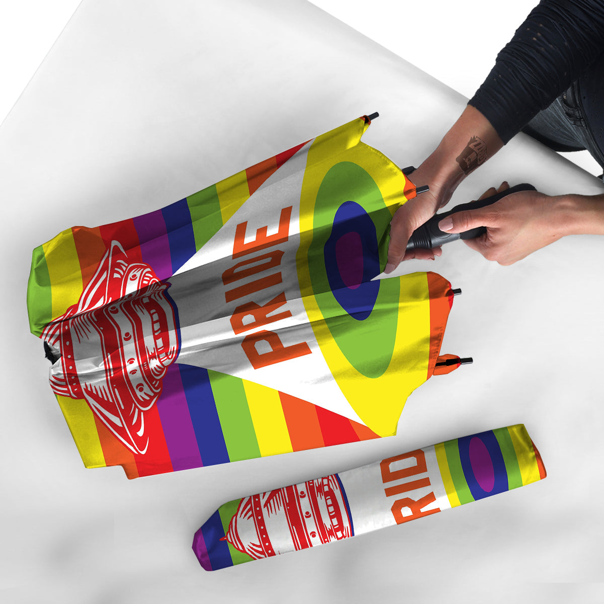 UFO LGBT Pride Rainbow Print Umbrella-grizzshop