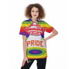 UFO LGBT Pride Rainbow Print Women's Golf Shirts-grizzshop