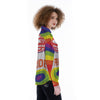 UFO LGBT Pride Rainbow Print Women's Long Sleeve Shirts-grizzshop