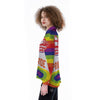 UFO LGBT Pride Rainbow Print Women's Long Sleeve Shirts-grizzshop