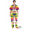 UFO LGBT Pride Rainbow Print Women's Pajamas Set-grizzshop