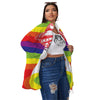 UFO LGBT Pride Rainbow Print Women's Sherpa Jacket-grizzshop