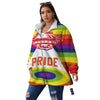 UFO LGBT Pride Rainbow Print Women's Sherpa Jacket-grizzshop