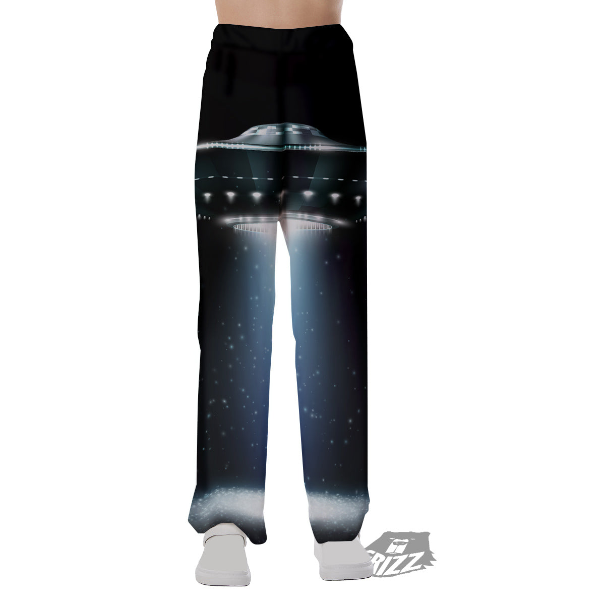 UFO Night Dark Print Pajama Pants-grizzshop