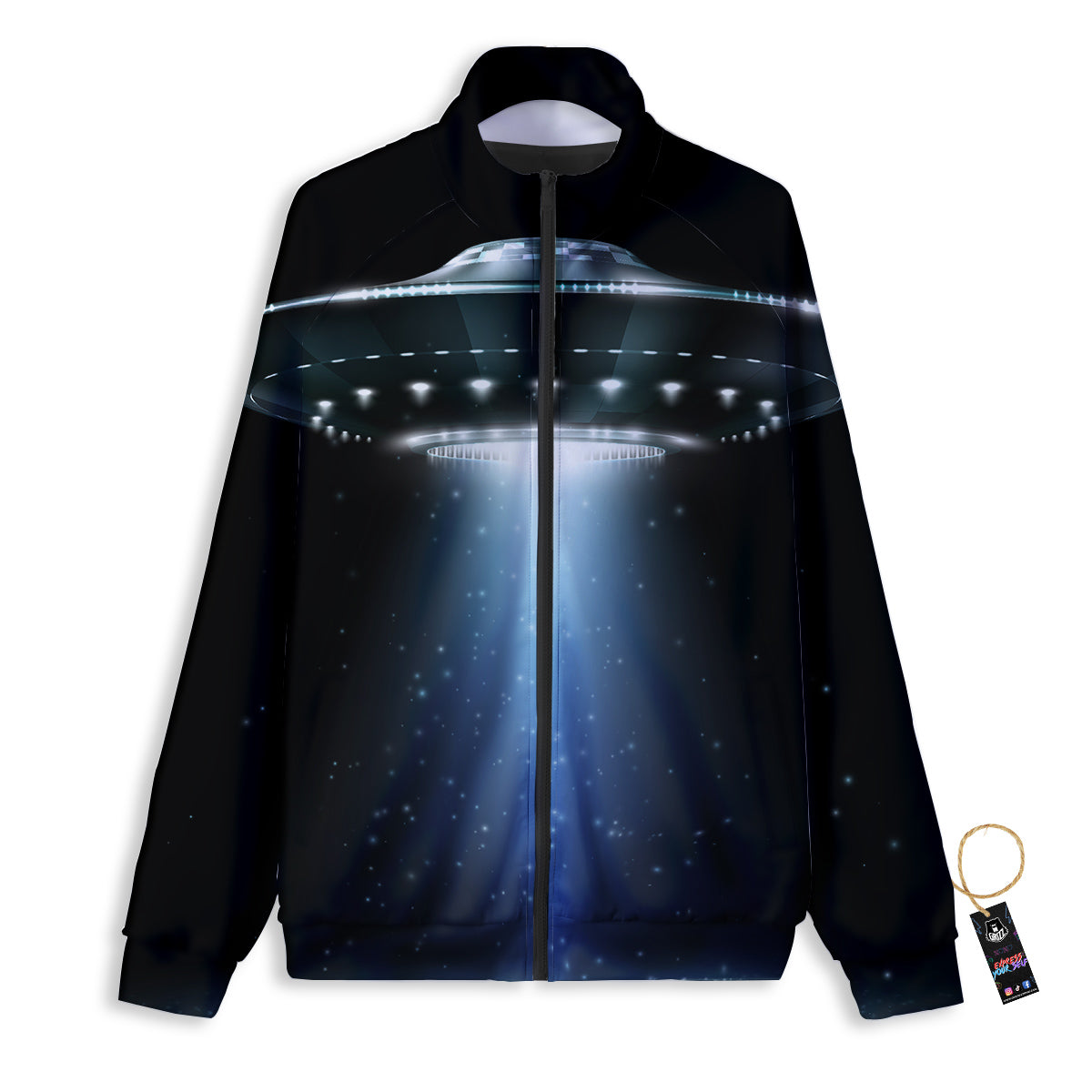 UFO Night Dark Print Track Jacket-grizzshop