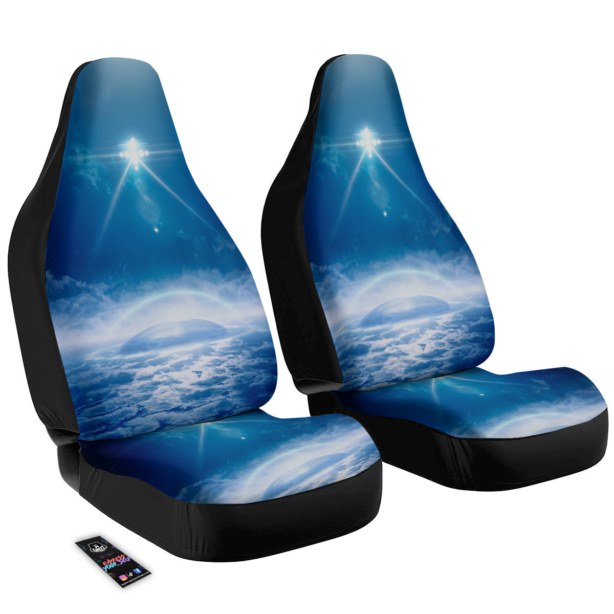 UFO On Planet Earth Print Car Seat Covers-grizzshop