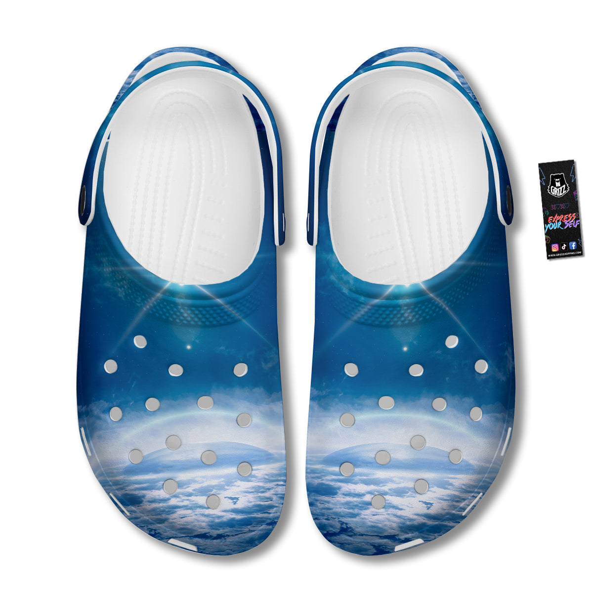 UFO On Planet Earth Print Clog-grizzshop