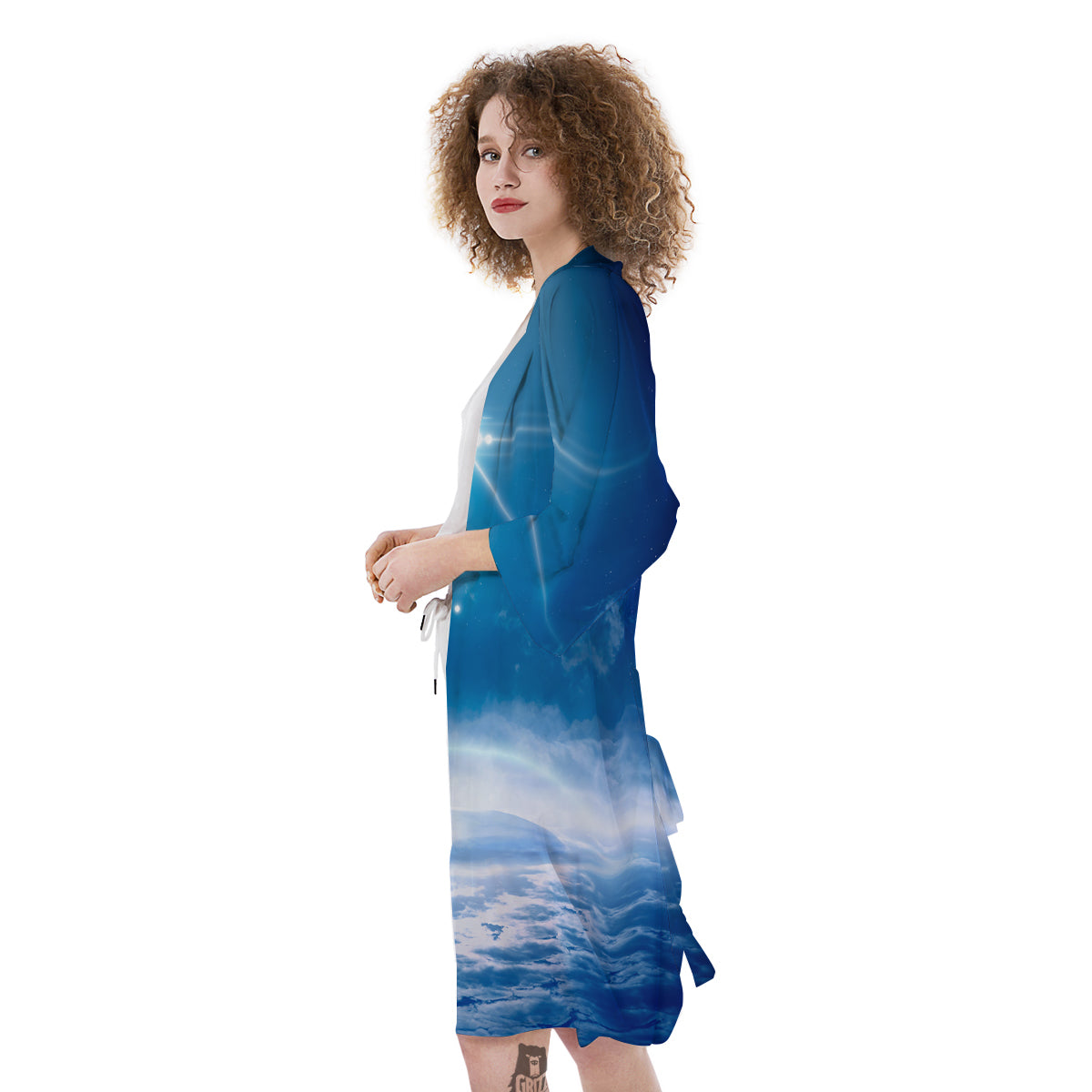 UFO On Planet Earth Print Kimono-grizzshop
