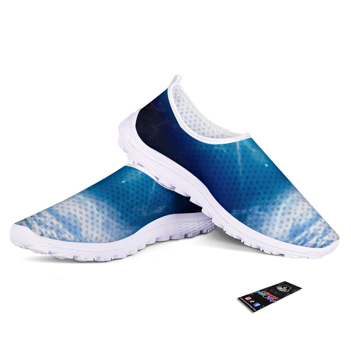 UFO On Planet Earth Print Nurse Shoes-grizzshop