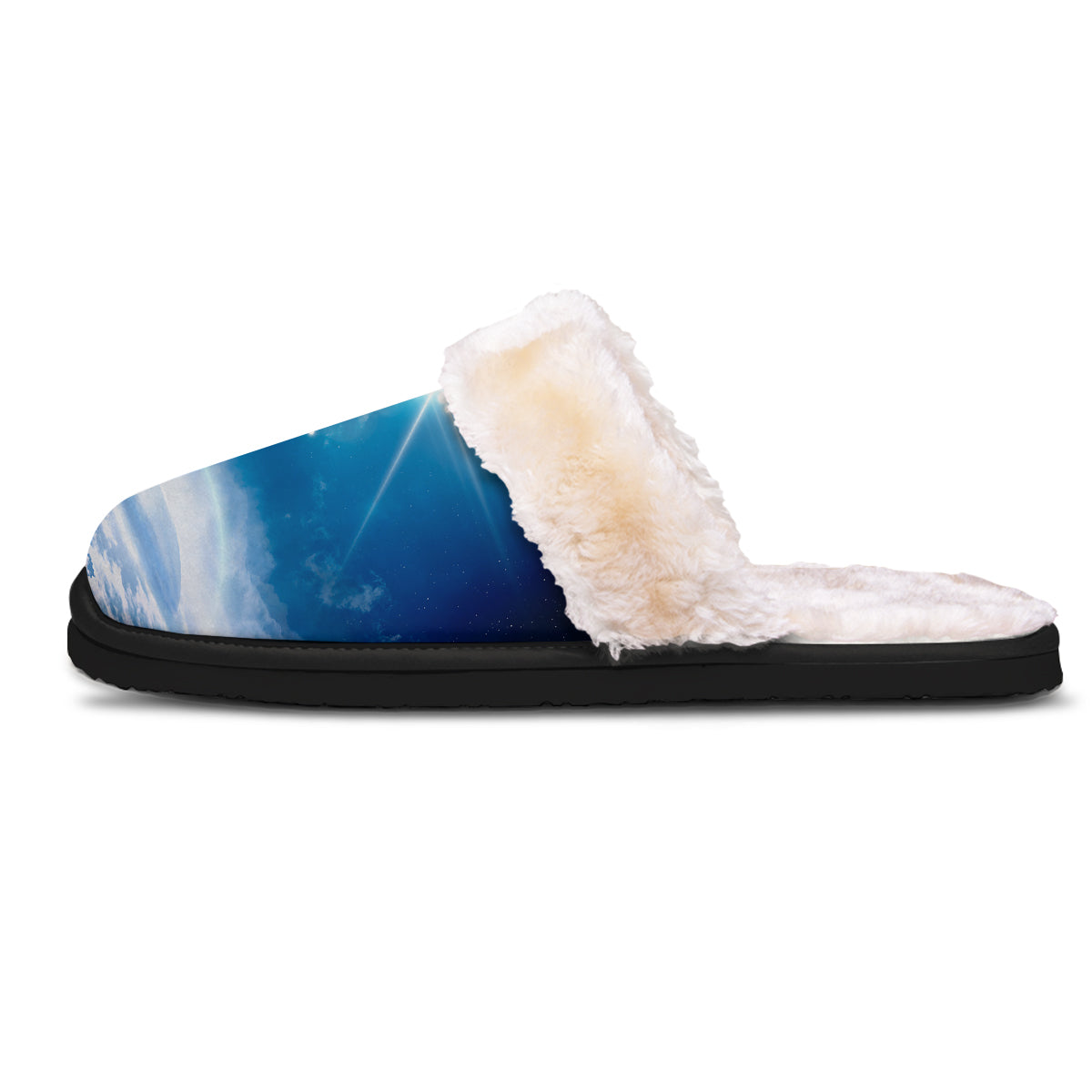 UFO On Planet Earth Print Slippers-grizzshop