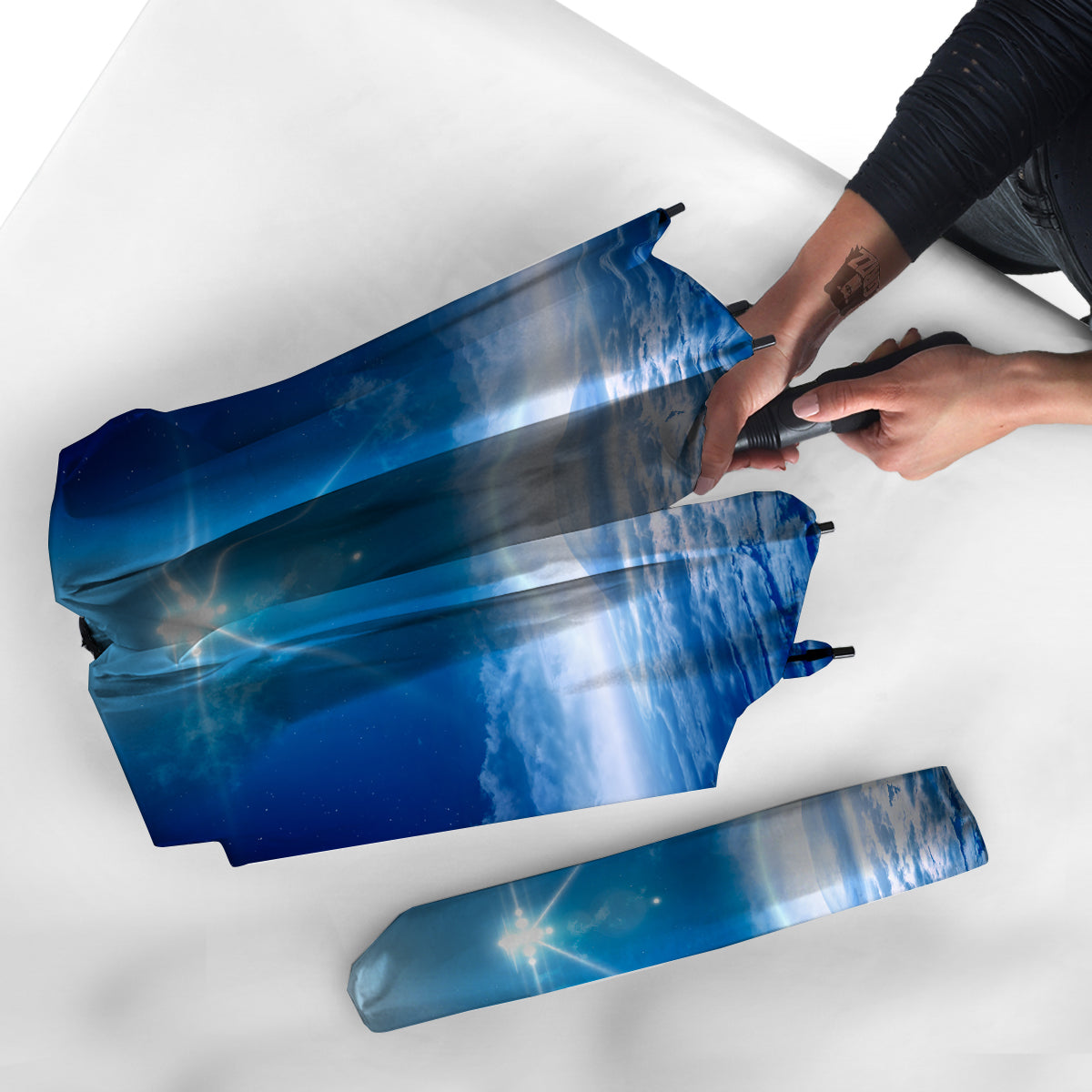 UFO On Planet Earth Print Umbrella-grizzshop