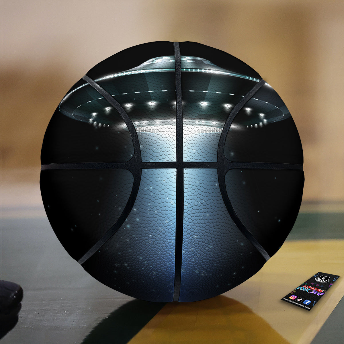 Unicorn Night Winged Print Pattern Basketball