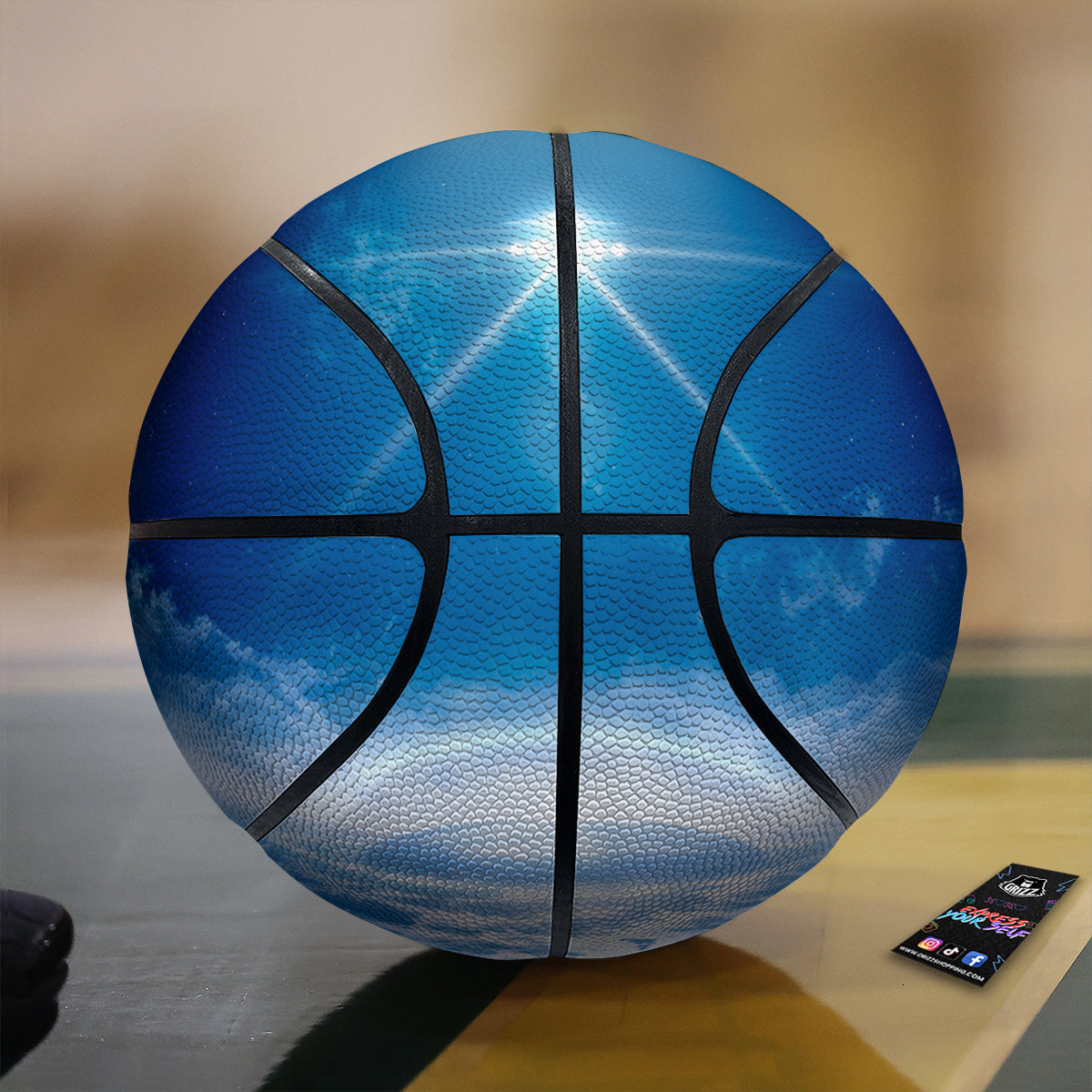 UFO On Planet Earth Print Basketball