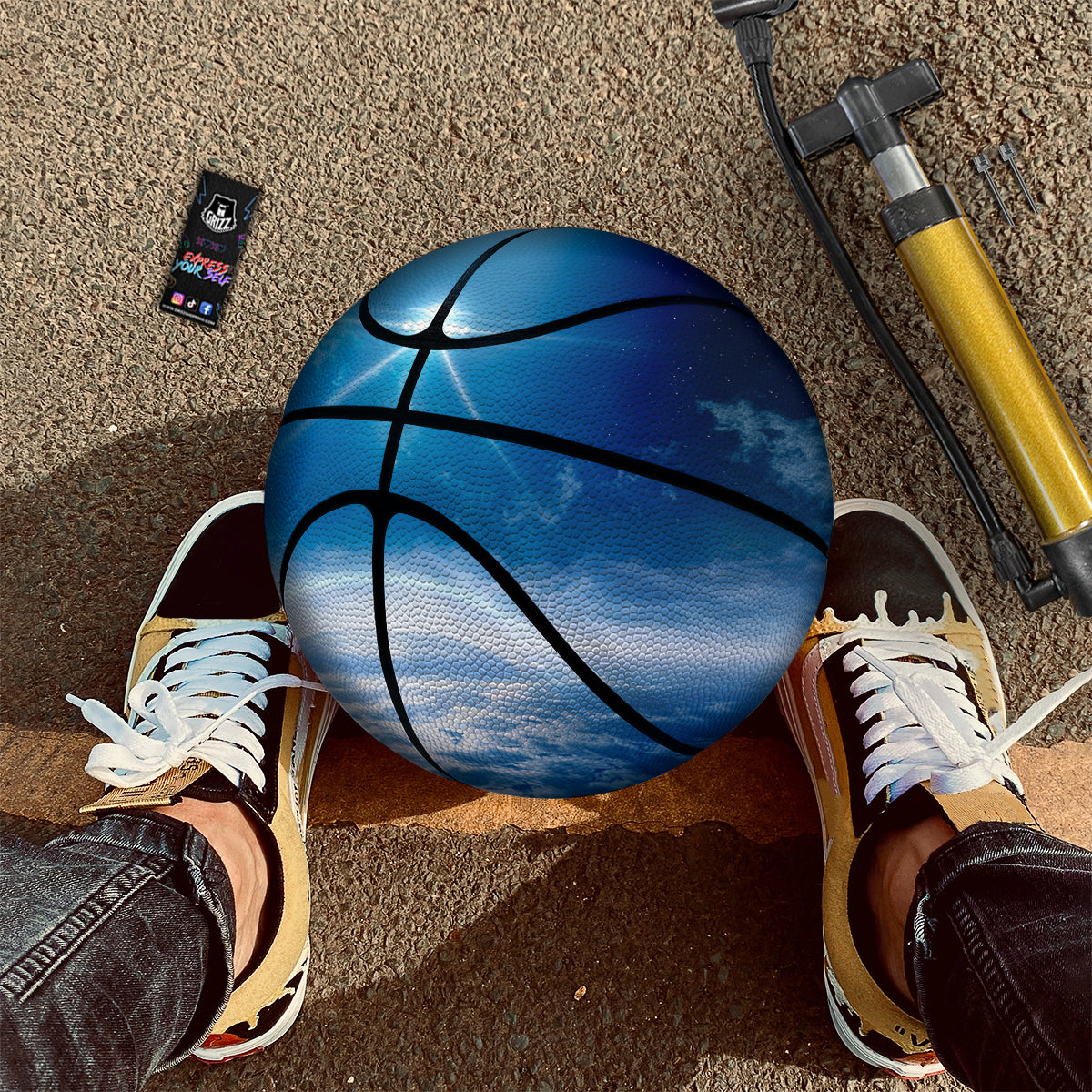 UFO On Planet Earth Print Basketball