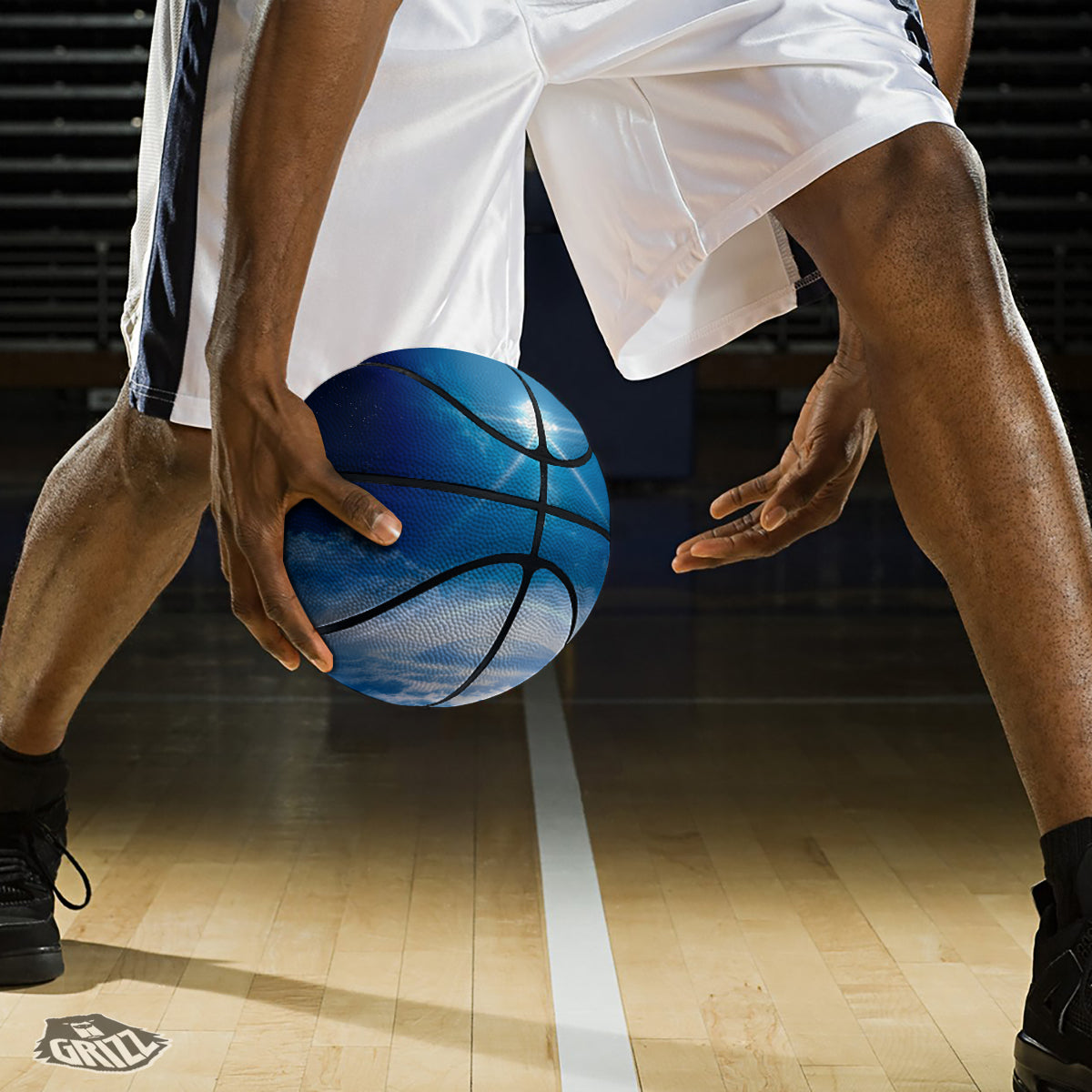 UFO On Planet Earth Print Basketball