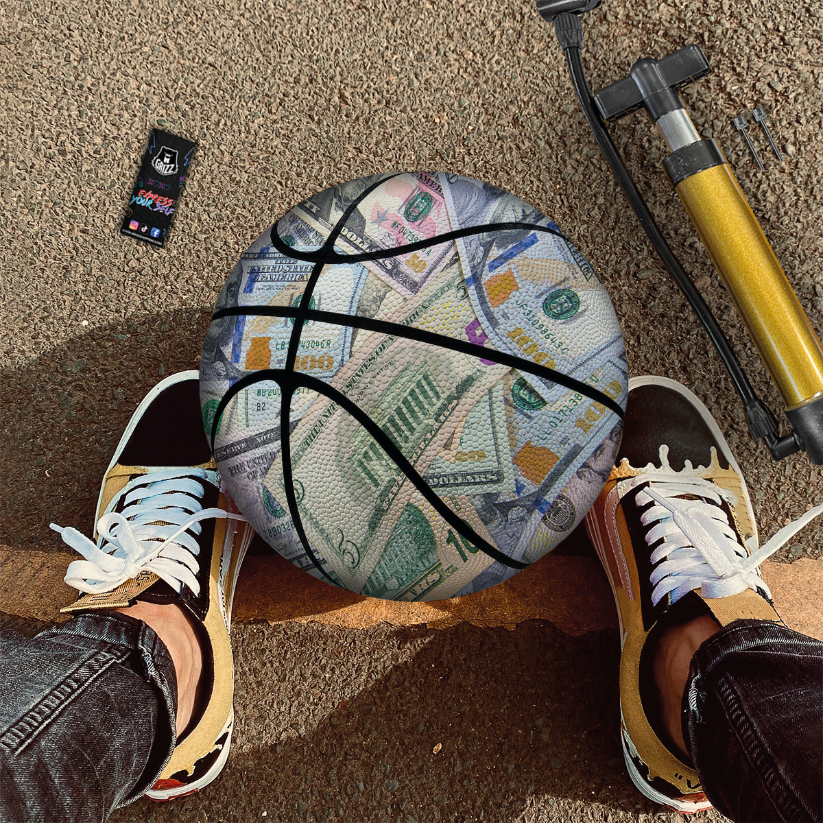 US Dollar Print Basketball-grizzshop