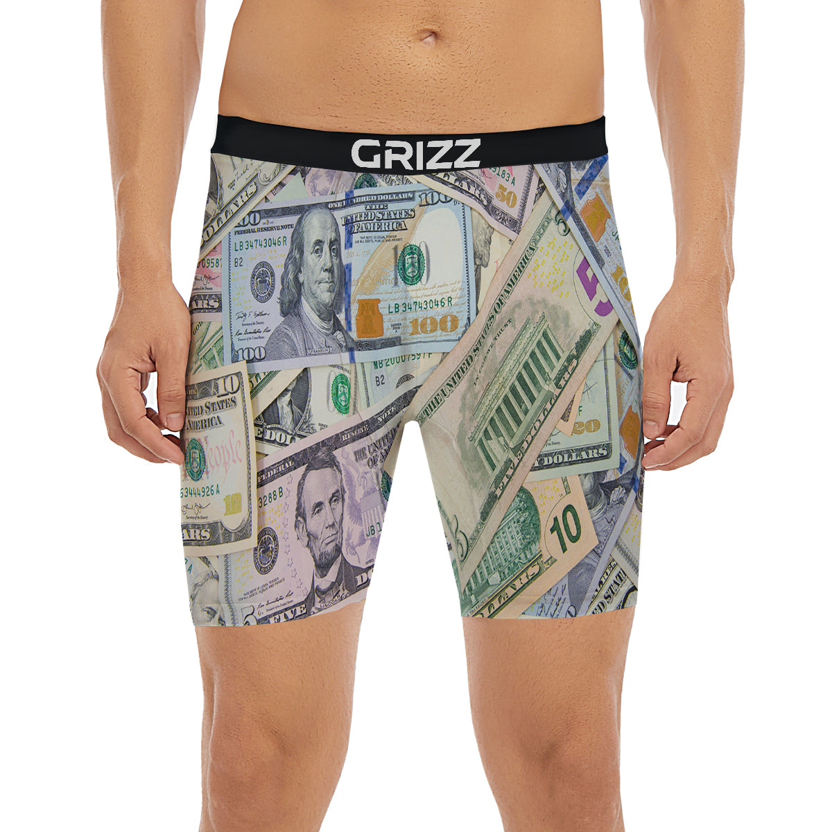 US Dollar Print Boxer Briefs-grizzshop
