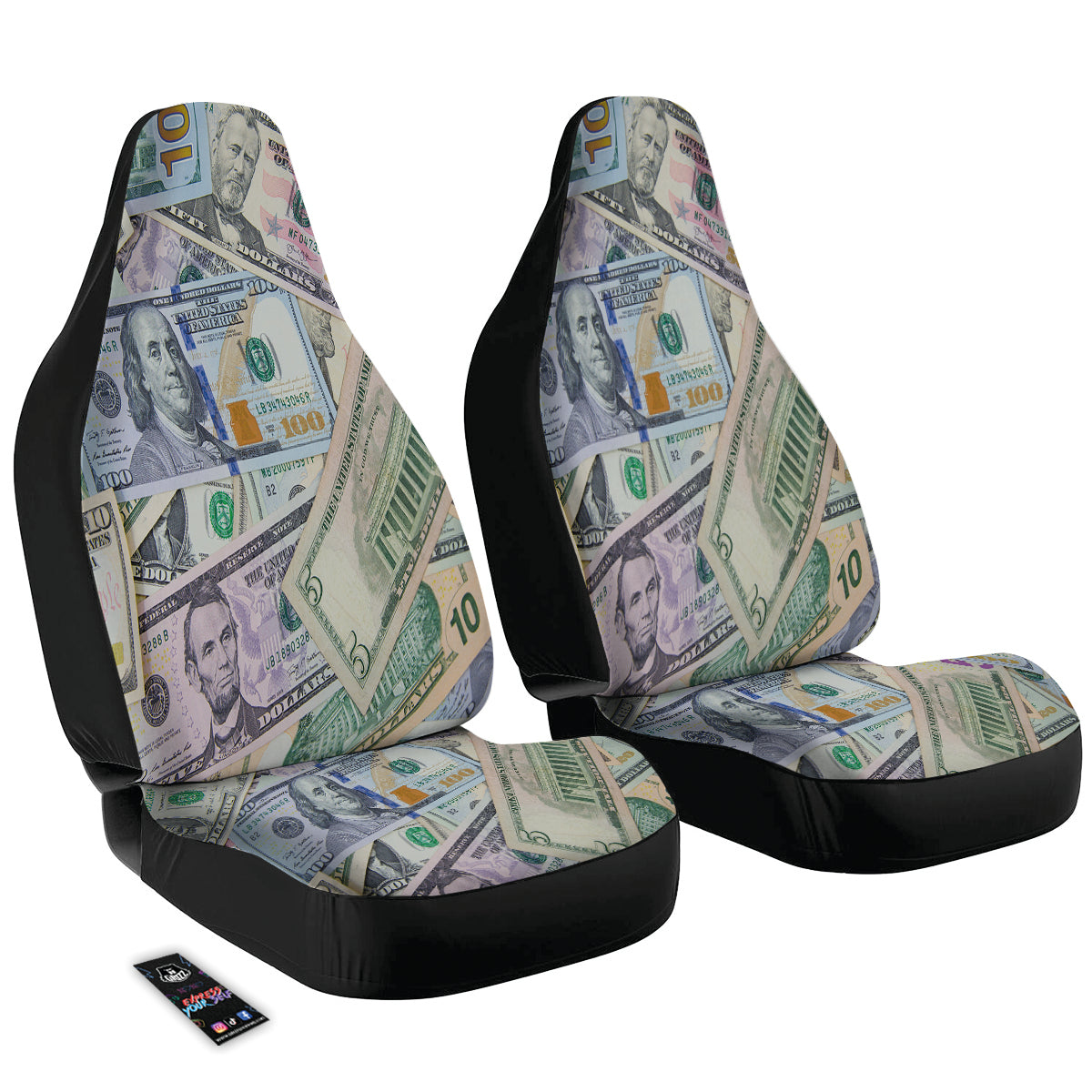 US Dollar Print Car Seat Covers-grizzshop