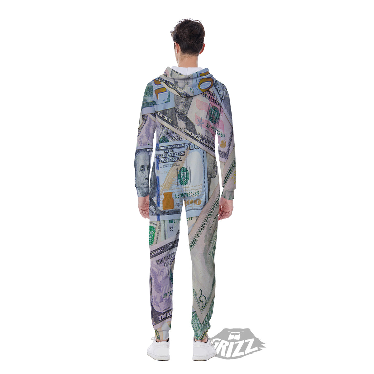 US Dollar Print Men's Jumpsuit-grizzshop