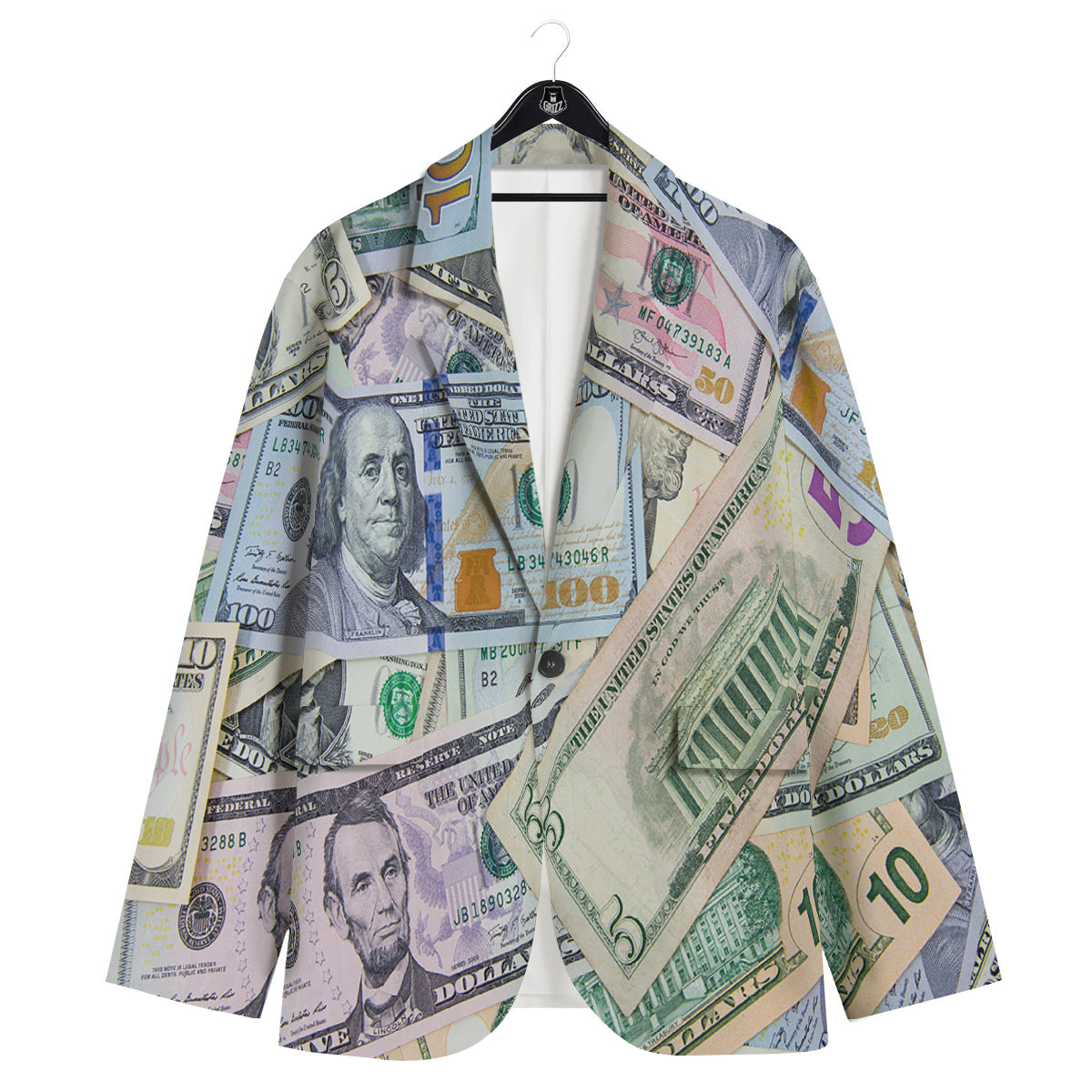 US Dollar Print Men's Sport Coat-grizzshop