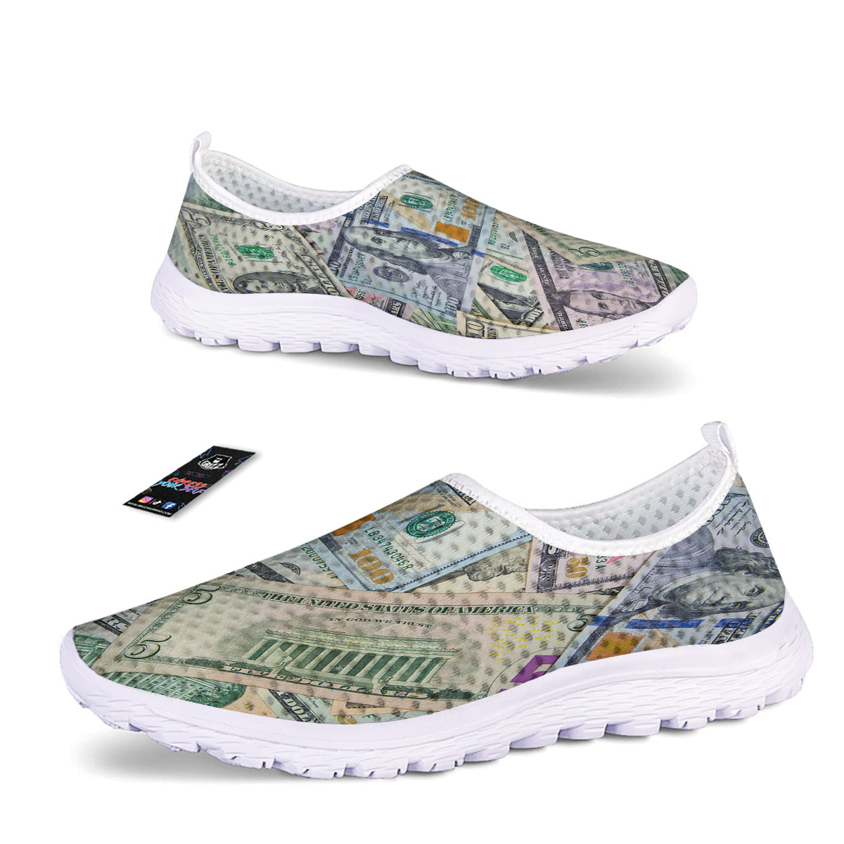 US Dollar Print Nurse Shoes-grizzshop