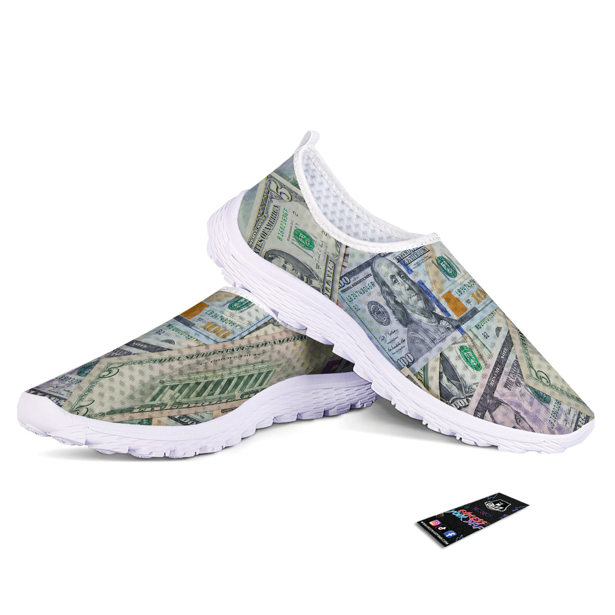 US Dollar Print Nurse Shoes-grizzshop