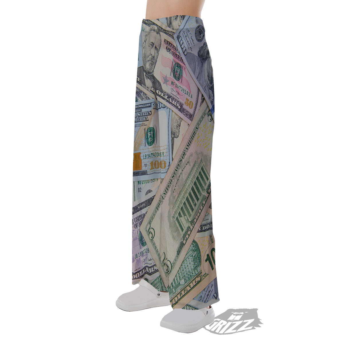 US Dollar Print Pajama Pants-grizzshop
