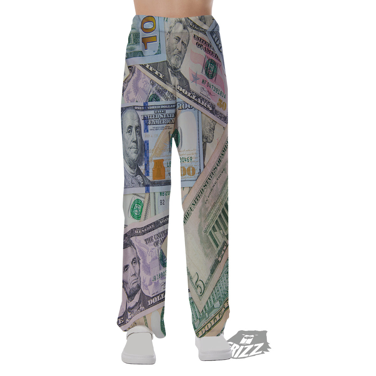 US Dollar Print Pajama Pants-grizzshop