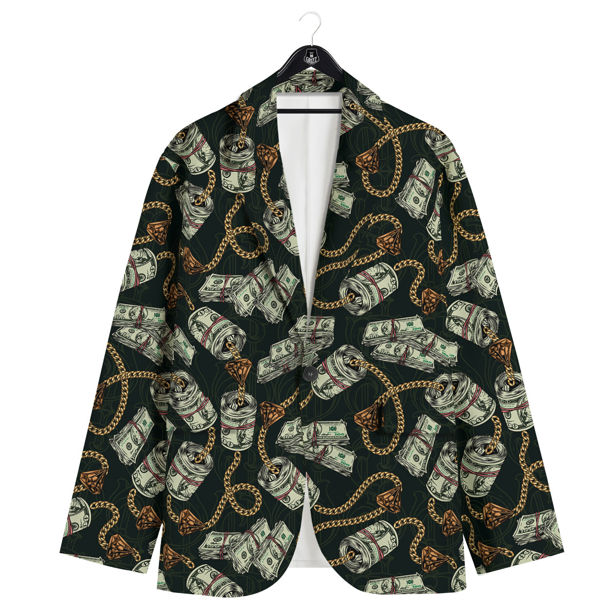 US Dollar Print Pattern Men's Sport Coat-grizzshop