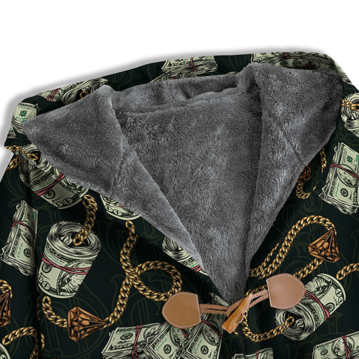 US Dollar Print Pattern Men's Windbreaker Jacket-grizzshop