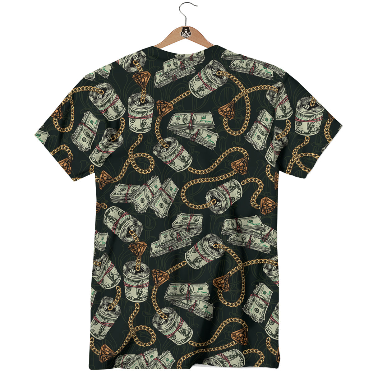US Dollar Print Pattern T-Shirt-grizzshop