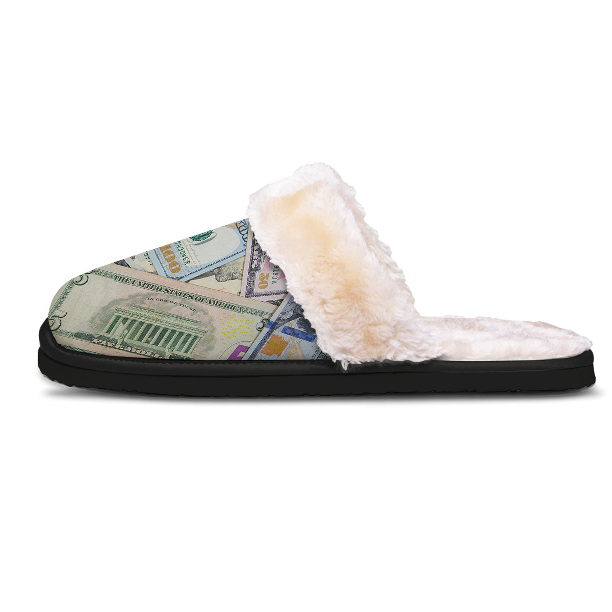 US Dollar Print Slippers-grizzshop