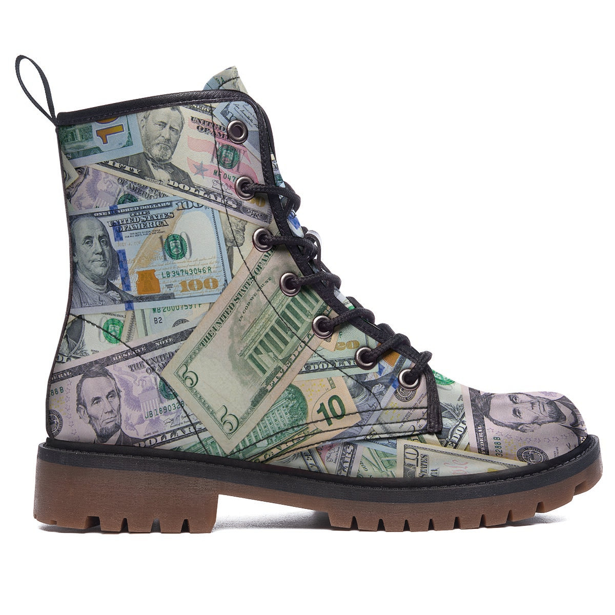 US Dollar Print Work Boots-grizzshop