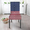 USA Blue And White Star Print Pattern Dining Chair Slipcover-grizzshop