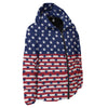 USA Blue And White Star Print Pattern Down Jacket-grizzshop