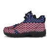 USA Blue And White Star Print Pattern Hiking Shoes-grizzshop