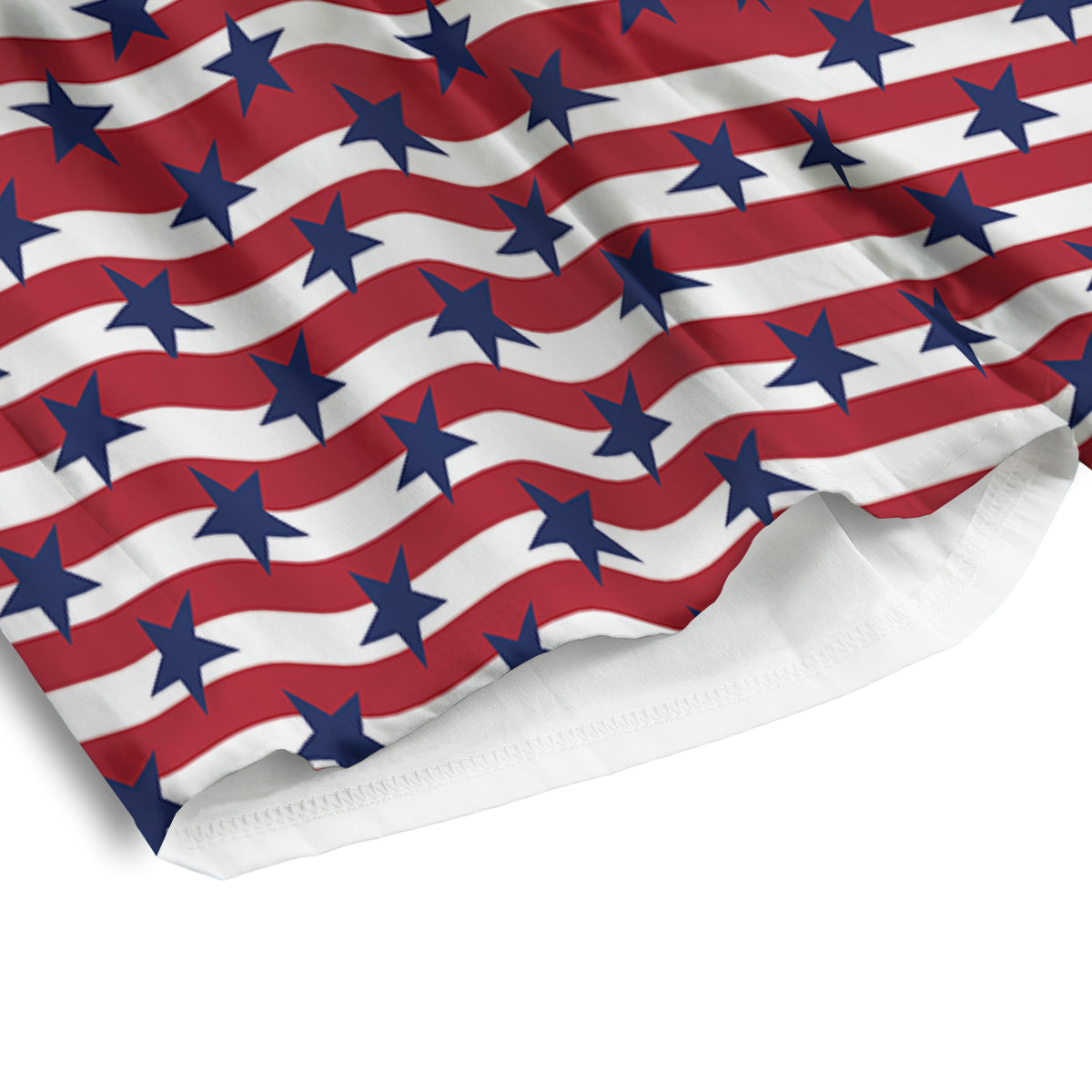 USA Blue And White Star Print Pattern Men's Athletic Shorts