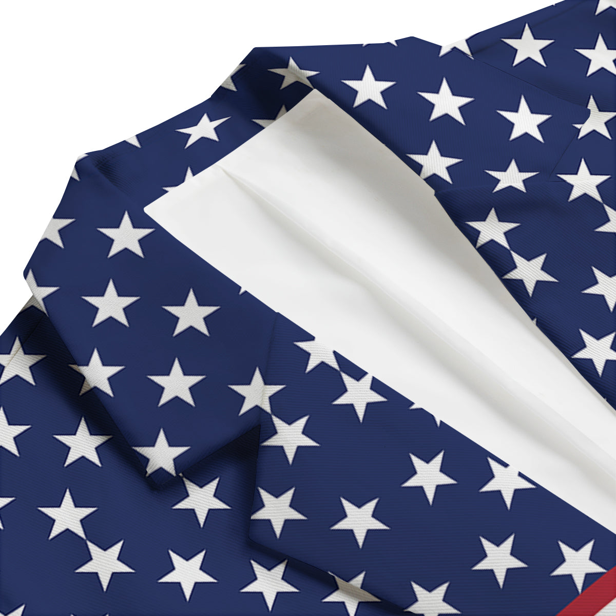 USA Blue And White Star Print Pattern Men's Blazer-grizzshop